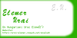 elemer urai business card